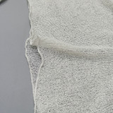 Women Summer Backless Beach Holidays Long Sleeve Hollow Dress