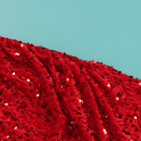 Sexy Sequin Feather Off Shoulder Bodycon Dress
