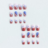 Women Square Toe Nail Art Fake Nails - 24 Pieces