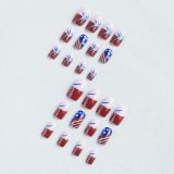 Women Square Toe Nail Art Fake Nails - 24 Pieces