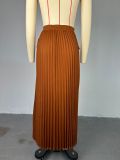 Women Summer Irregular Lace Pleated Skirt
