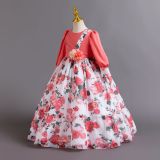 Children's Princess Dress Floral Chiffon Dress