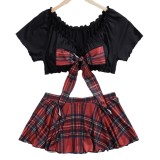Sexy Lingerie Student Wear College Cos Uniform Temptation Short Skirt Set