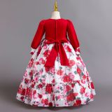 Children's Princess Dress Floral Chiffon Dress