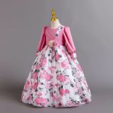 Children's Princess Dress Floral Chiffon Dress