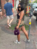 Spring Summer Women's Camouflage Cargo Shorts