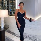 Women Summer Solid Bodycon Maxi Dress