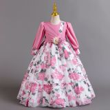 Children's Princess Dress Floral Chiffon Dress