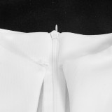 Summer Fashion Solid Color Deep V Sexy Slim Women's Dress