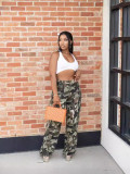 Spring Summer Fashion Women's Camouflage Cargo Pocket Long Pants