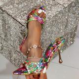 Summer Pointed Multi-Color Stiletto Sexy Sandals Heels