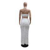 Women Tie Solid Dress