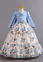 Girls Dress Floral Princess Dress Birthday Party Chiffon Children Evening Dress Girls Dress Floral Princess Dress Birthday Party Chiffon Children Evening Dress