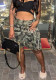 Spring Summer Women's Pocket Camouflage Cargo 5-Point Pants