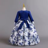 Children's Princess Dress Floral Chiffon Dress