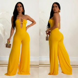 Women Solid off Shoulder Jumpsuit