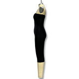 Women Summer Solid Bodycon Maxi Dress