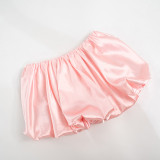 Women Summer Solid Pleated Mini Skirt