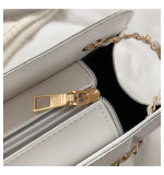 Women Retro Chain Solid Shoulder Bag