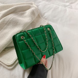 Women Retro Chain Solid Shoulder Bag