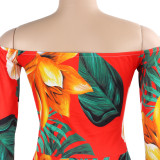 Women sexy irregular Lace-Up off-shoulder Dress