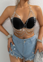 Women gem sexy chest chain Style punk body chain