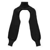 Women Lantern Sleeve High Neck Sweater