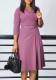 Women v-neck pleated elastic elegant African dress