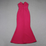 Women Flower Chain Strapless Dress