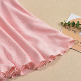 Women Elastic Wrap Backless Off Shoulder pleated skirt
