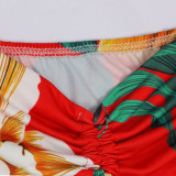 Women sexy irregular Lace-Up off-shoulder Dress