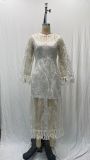 Women Tassel Lace Embroidered Dress