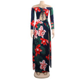 Women sexy irregular Lace-Up off-shoulder Dress