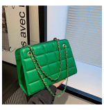 Women Retro Chain Solid Shoulder Bag