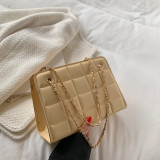 Women Retro Chain Solid Shoulder Bag