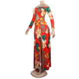 Women sexy irregular Lace-Up off-shoulder Dress