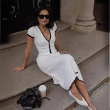 Women Short-sleeved Top And Skirt Two-piece Set
