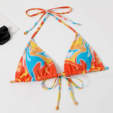 Women tie-dye bikini skirt Swimwear four-piece set