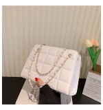 Women Retro Chain Solid Shoulder Bag