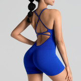 Women Seamless One-Piece Yoga Suit Hollow Sling Romper