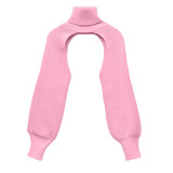 Women Lantern Sleeve High Neck Sweater