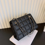 Women Retro Chain Solid Shoulder Bag