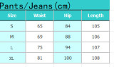 Women Elastic Bell Bottom Denim Pants