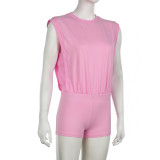 Women's Hollow Low Back Loose Sleeveless Casual Yoga Sports Jumpsuit