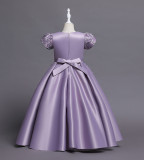 Girls' Dresses Children's Satin Embroidered Princess Dress