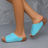 Wedge Heel Slippers Women's Thick-Soled Casual Sandals