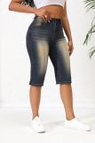 Trendy Women's Spring Summer Straight Loose Denim Midi Pants