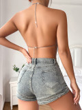 Summer Gem Tassel Chain Sexy Low Back Women Vest