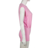 Women's Hollow Low Back Loose Sleeveless Casual Yoga Sports Jumpsuit