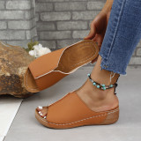Wedge Heel Slippers Women's Thick-Soled Casual Sandals